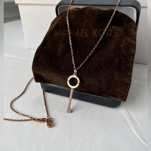 Michael Kors Rose Gold Key Pendant Necklace